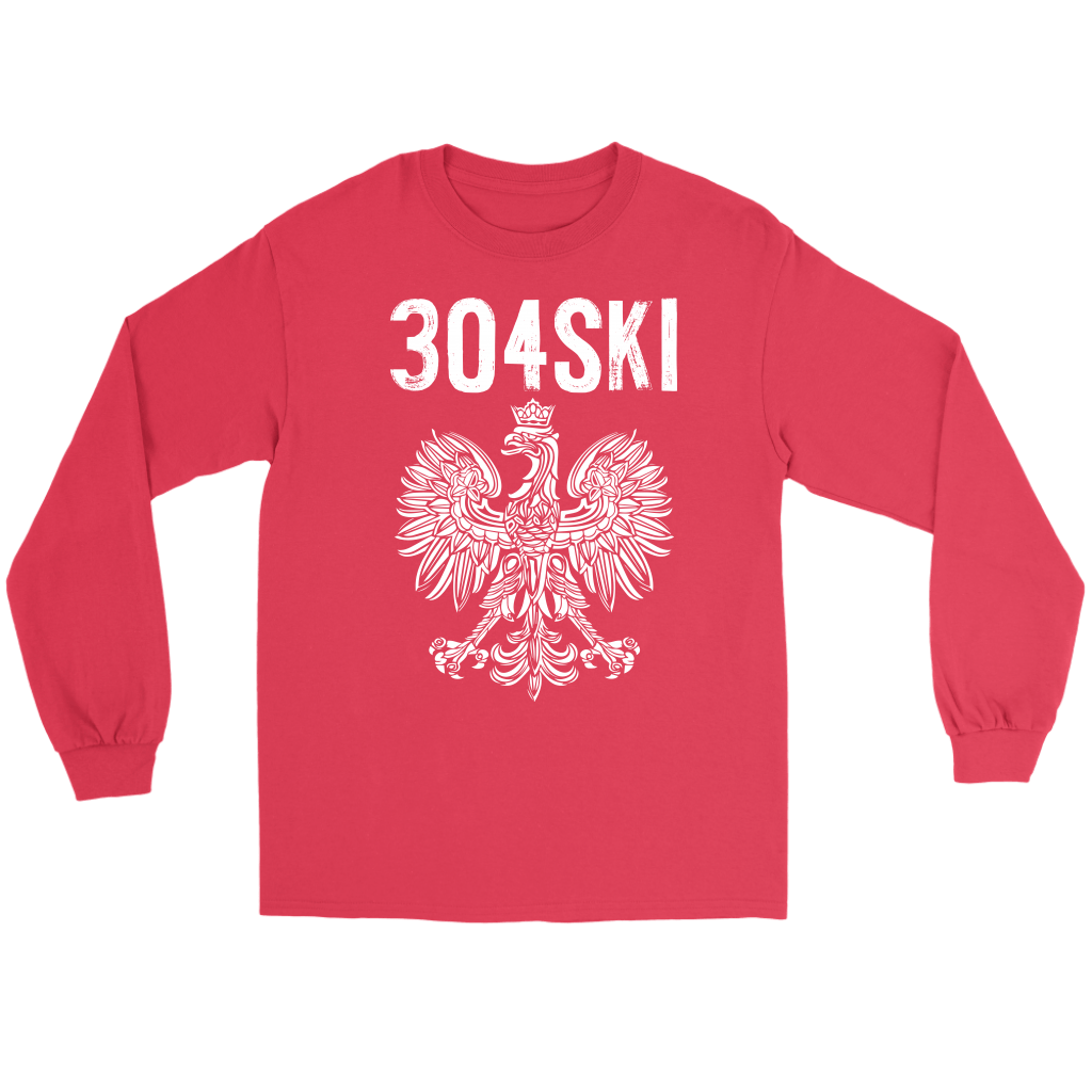 West Virginia - 304 Area Code T-shirt teelaunch Gildan Long Sleeve Tee Red S