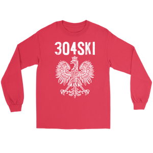 West Virginia - 304 Area Code - Gildan Long Sleeve Tee / Red / S - Polish Shirt Store