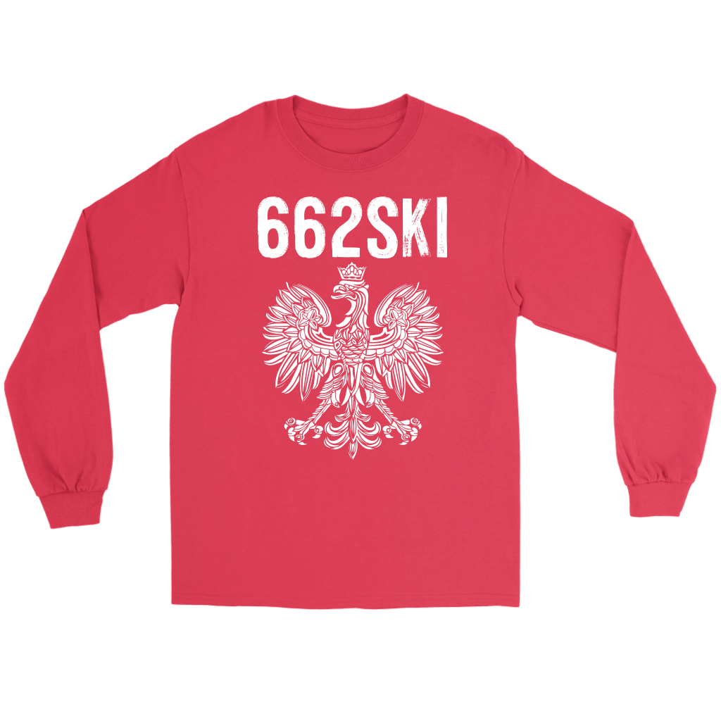 662SKI Mississippi Polish Pride T-shirt teelaunch Gildan Long Sleeve Tee Red S
