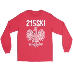 215SKI Pennsylvania Polish Pride - Gildan Long Sleeve Tee / Red / S - Polish Shirt Store