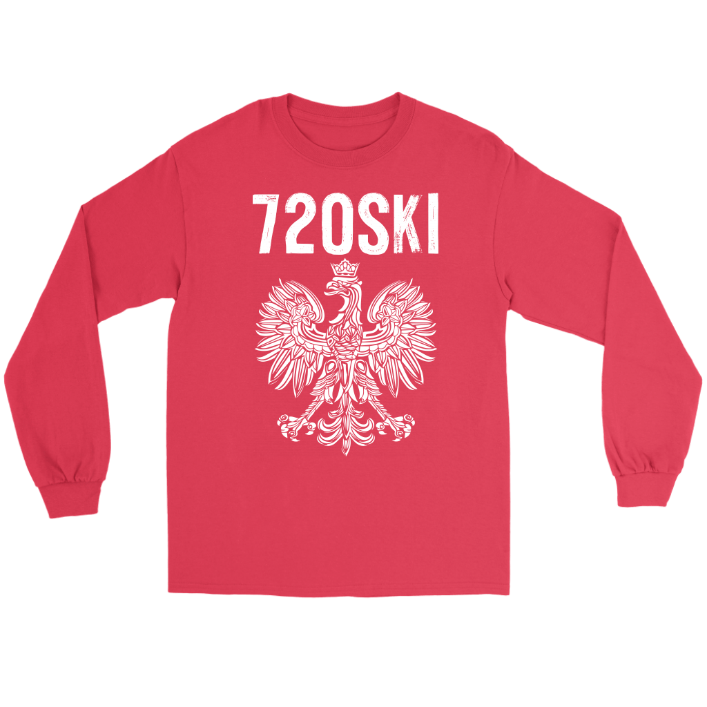 720SKI Denver Colorado Polish Pride T-shirt teelaunch Gildan Long Sleeve Tee Red S