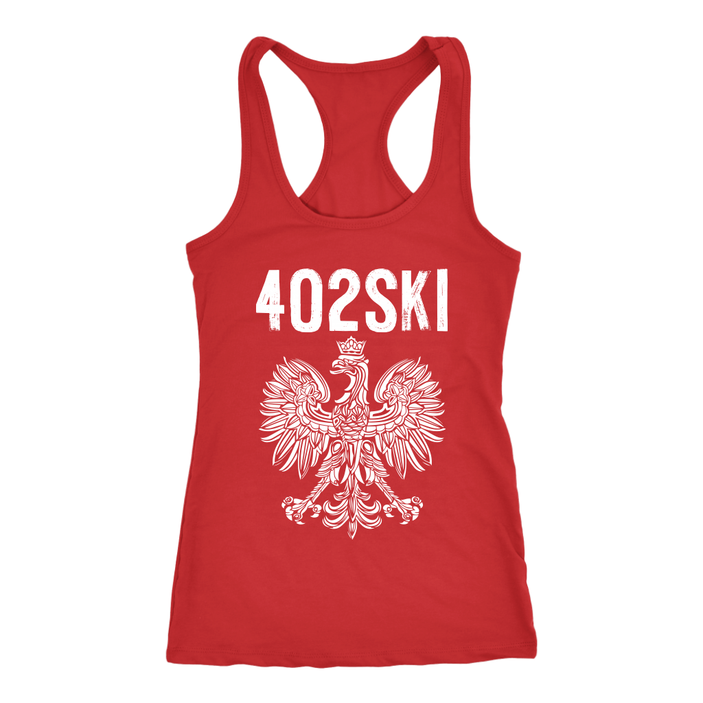 402SKI Polish Pride T-shirt teelaunch Next Level Racerback Tank Red XS