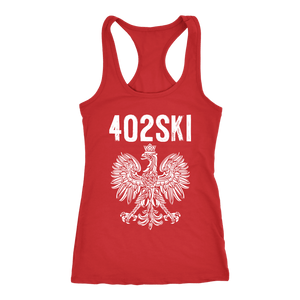 402SKI Polish Pride - Next Level Racerback Tank / Red / XS - Polish Shirt Store