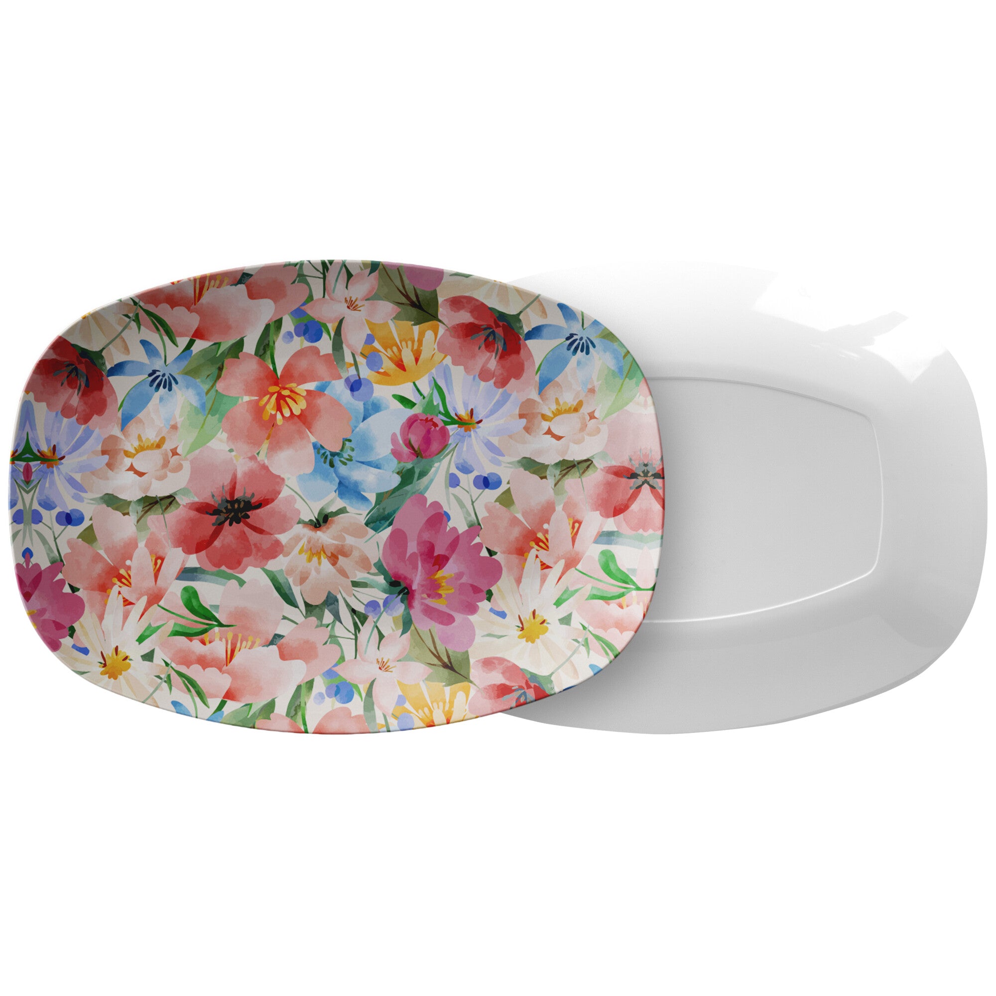 Watercolor Floral Platter Kitchenware teelaunch Default Title  