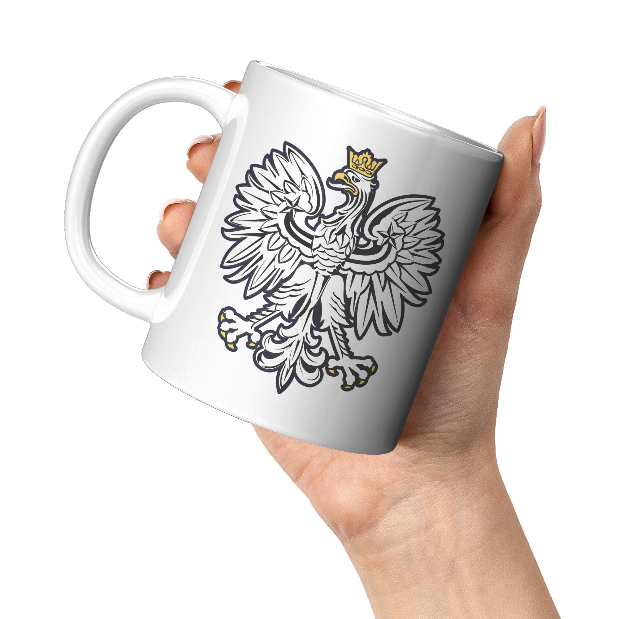White Polish Eagle Coffee Mug Ceramic Mugs teelaunch 11oz White Mug  