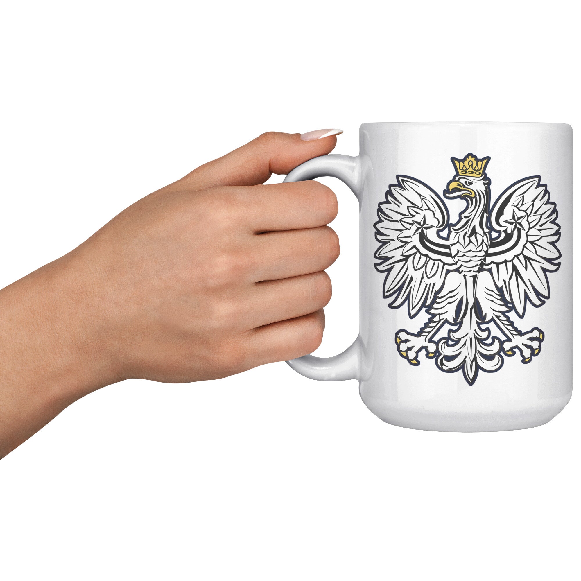 White Polish Eagle Coffee Mug Ceramic Mugs teelaunch 15oz White Mug  