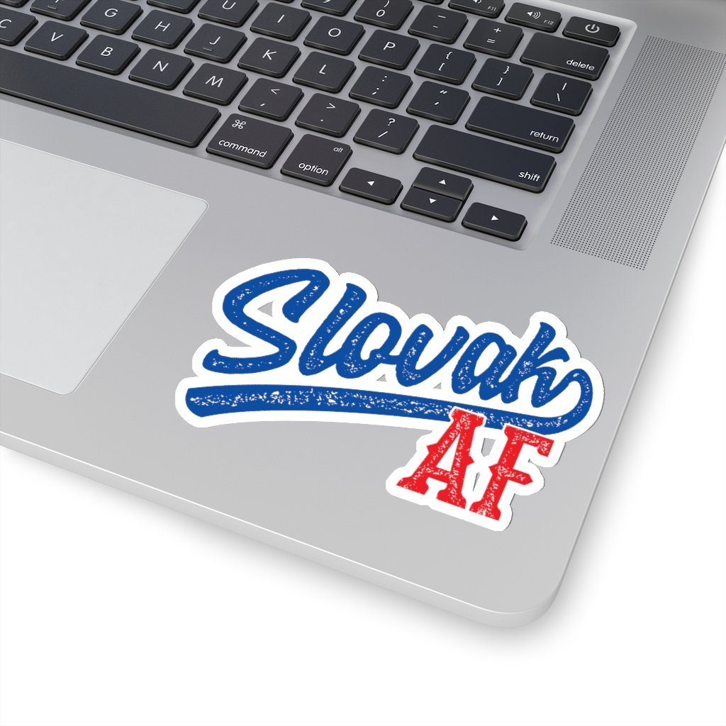 Slovak AF Die-Cut Sticker Paper products Printify 4x4&quot; White 