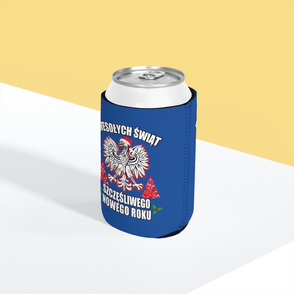 Wesolych Swiat Can Cooler Sleeve Accessories Printify   