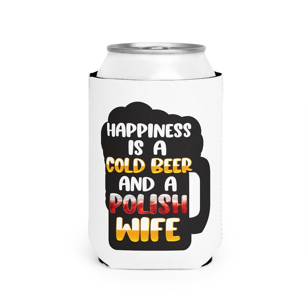 Cold Beer Polish Wife Can Cooler Sleeve Accessories Printify   