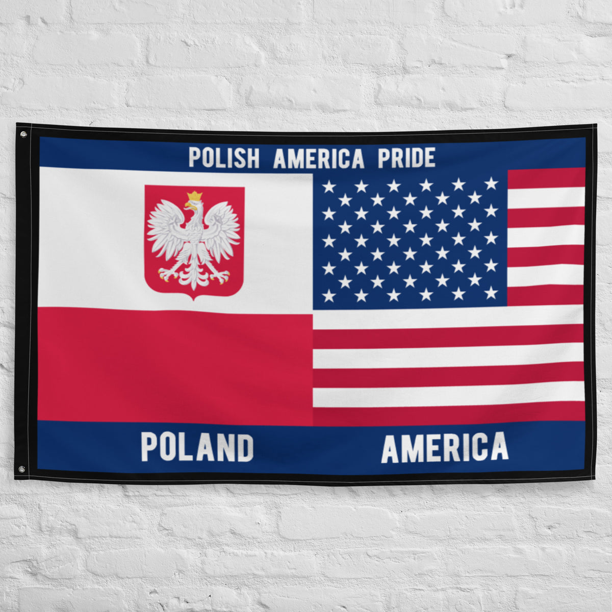Polish American Pride Indoor Wall Flag  Polish Shirt Store Default Title  
