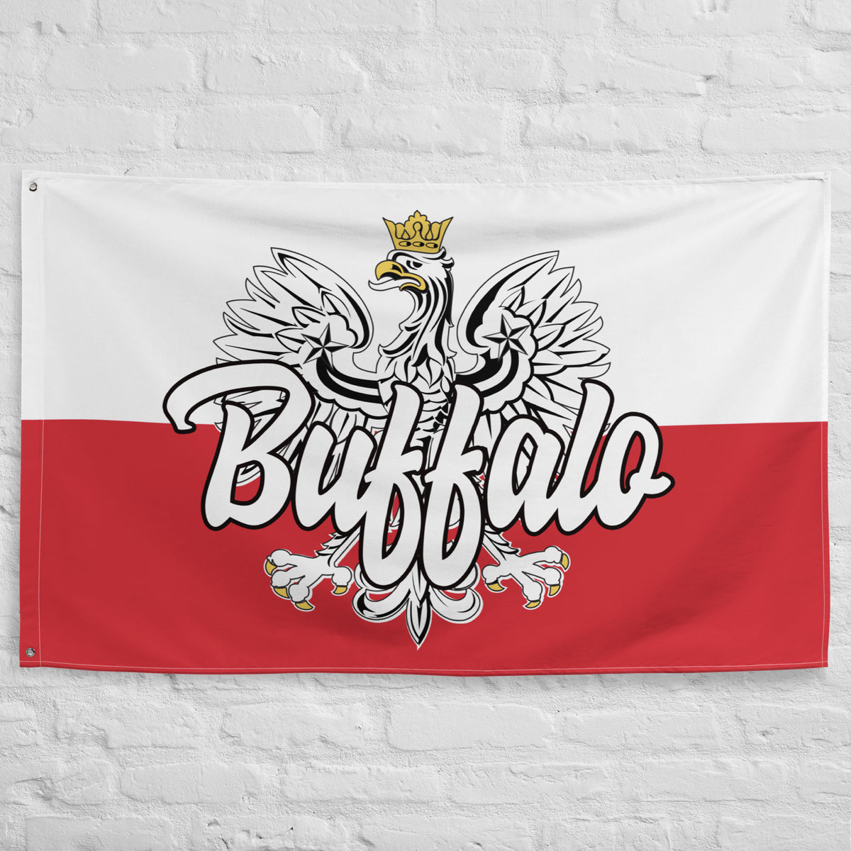 Polish Buffalo NY Indoor Wall Flag  Polish Shirt Store Default Title  