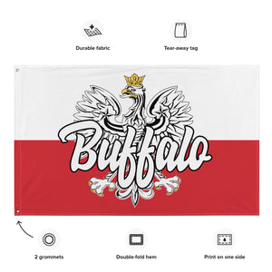 Polish Buffalo NY Indoor Wall Flag -  - Polish Shirt Store