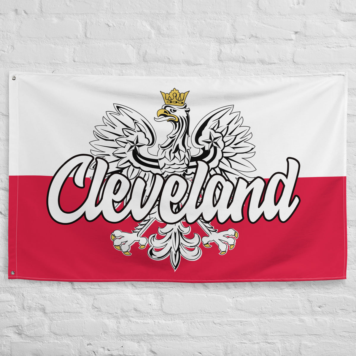 Cleveland Polish Indoor Wall Flag  Polish Shirt Store Default Title  
