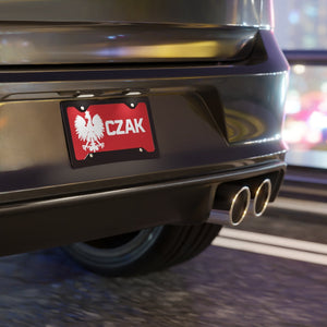 CZAK Surname Ending Vanity Plate -  - Polish Shirt Store