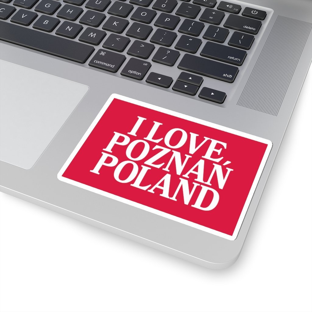 I Love Poznan Poland Sticker Paper products Printify 4x4" White 