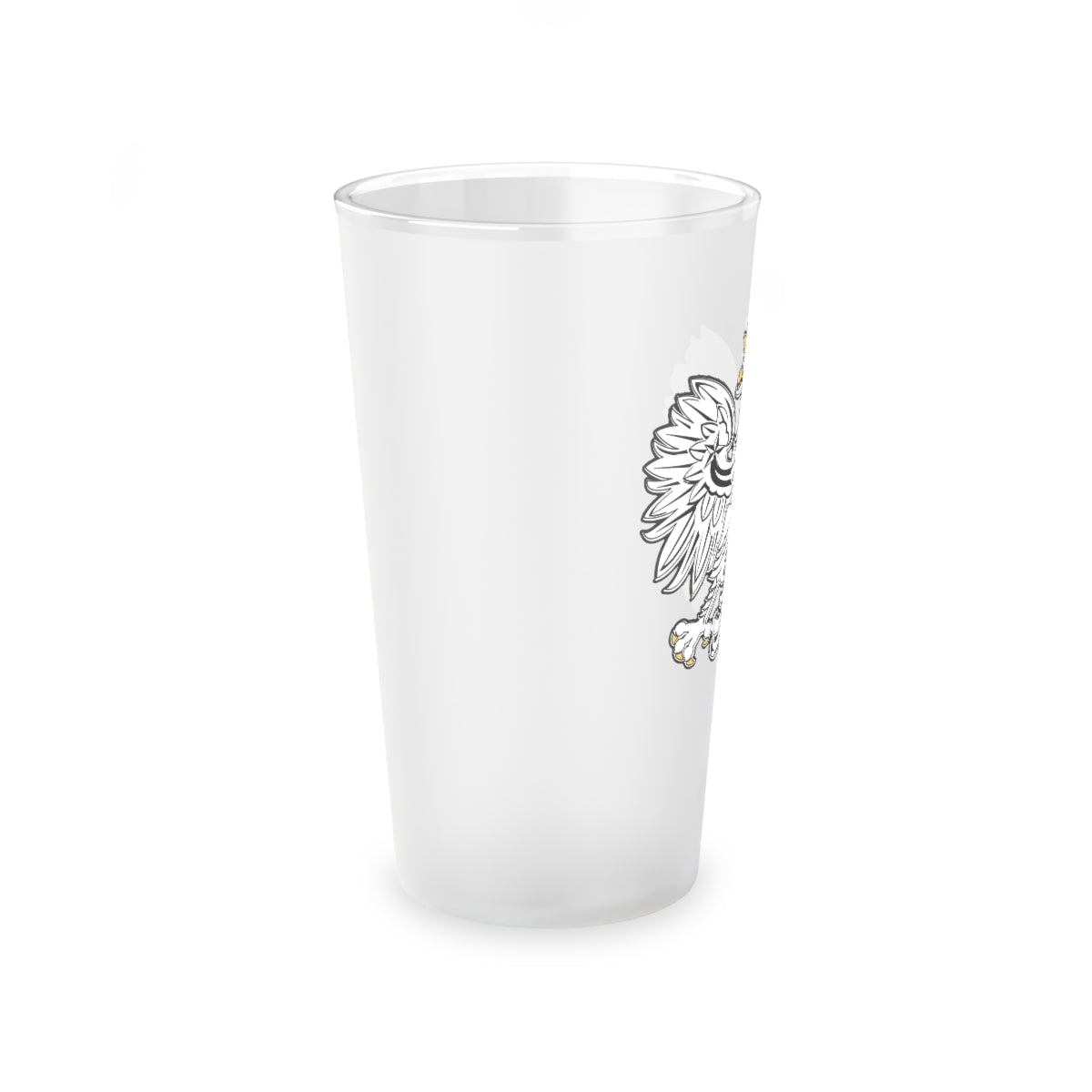 Polish Eagle Frosted Pint Glass, 16oz Mug Printify   