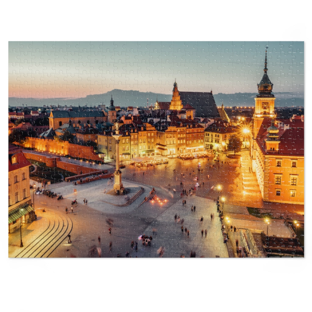 Castle Square Warsaw Poland Jigsaw Puzzle Puzzle Printify 20.5" × 15" (500 pcs)  