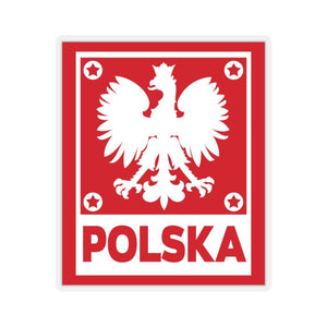 Polska Polish Eagle Sticker - 2" × 2" / White - Polish Shirt Store