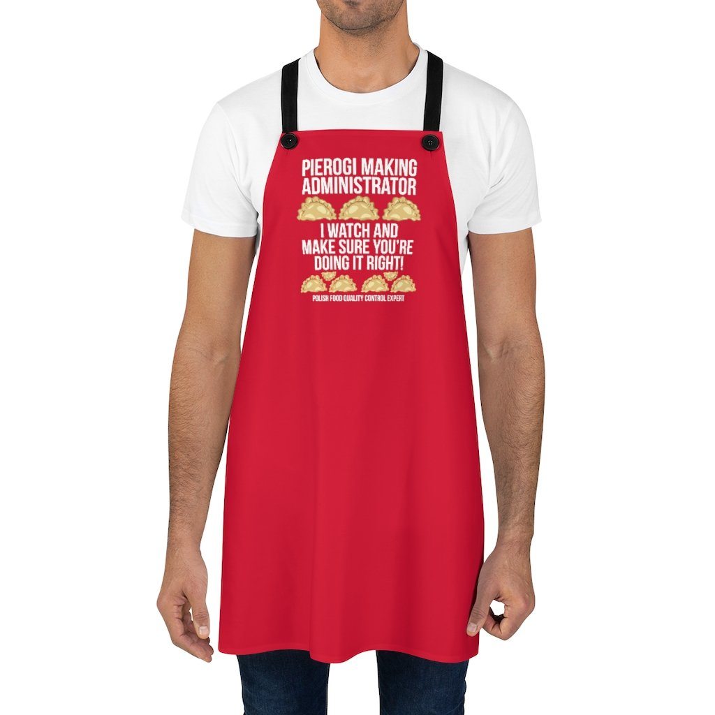 Pierogi Making Administrator Poly Twill Apron Accessories Printify   