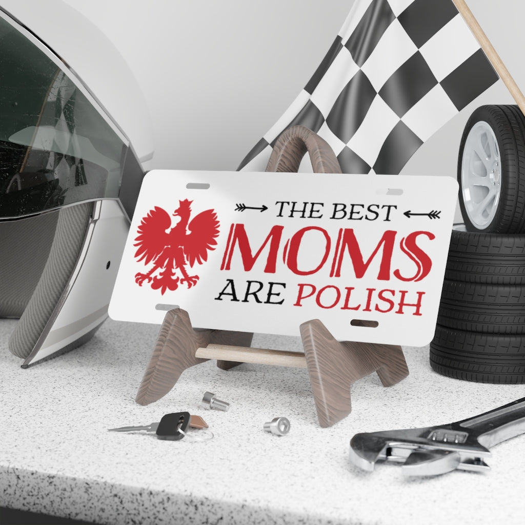 Best Moms Are Polish Vanity Plate Accessories Printify   