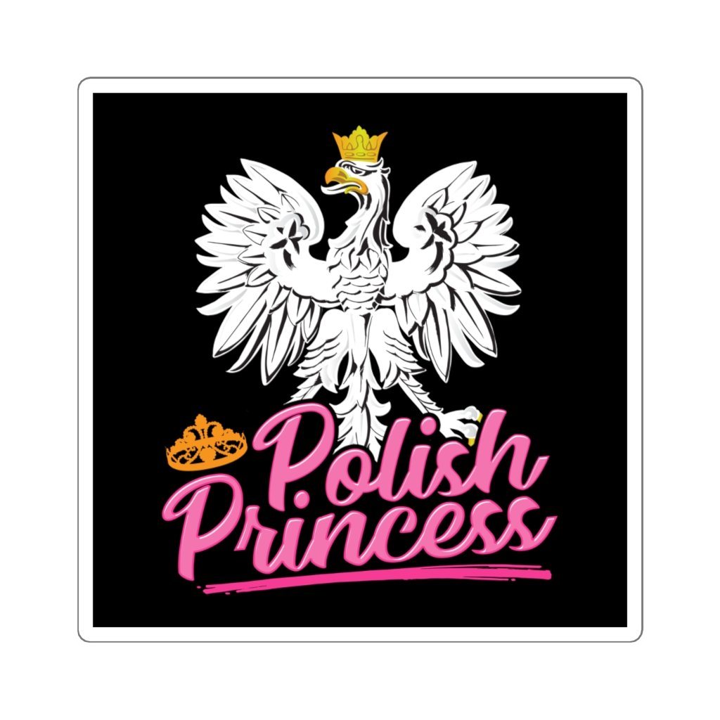 Polish Princess Square Sticker Paper products Printify   