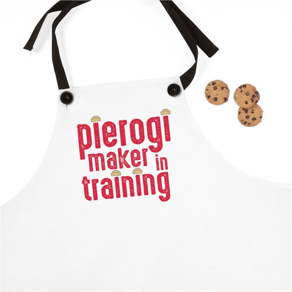 Pierogi Maker In Training Poly Twill Apron Accessories Printify One Size  