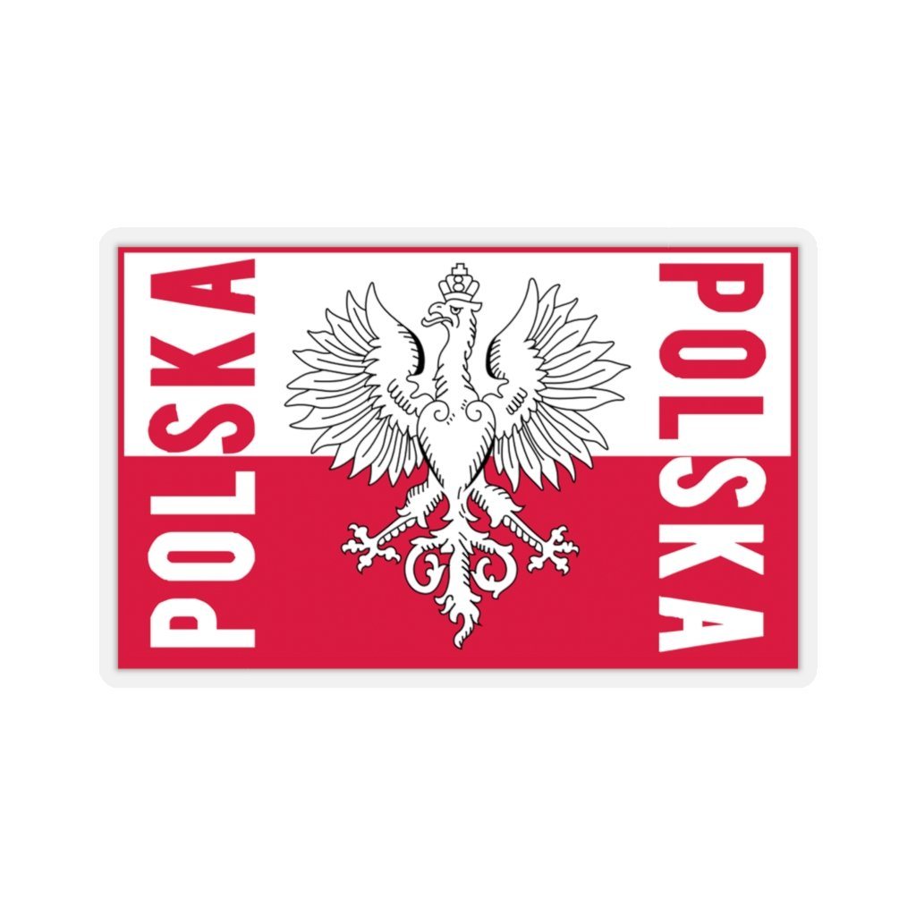 Polska Flag Rectangle Die-Cut Sticker Paper products Printify 3x3" Transparent 