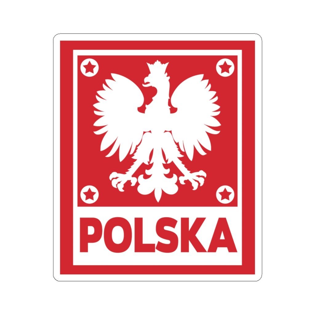 Polska Polish Eagle Sticker Paper products Printify 2" × 2" Transparent 
