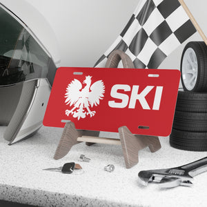 SKI Surname Ending Vanity Plate -  - Polish Shirt Store