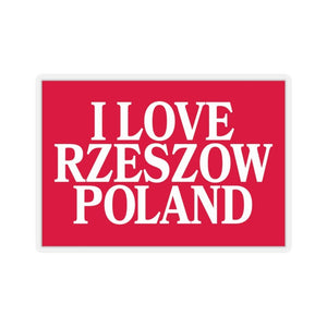 I Love Rzeszow Poland Sticker - 6x6" / Transparent - Polish Shirt Store