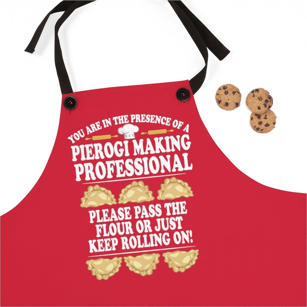 Pierogi Making Professional Poly Twill Apron Accessories Printify One Size  