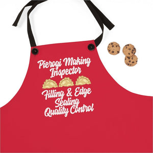 Pierogi Making Inspector Poly Twill Apron - One Size - Polish Shirt Store