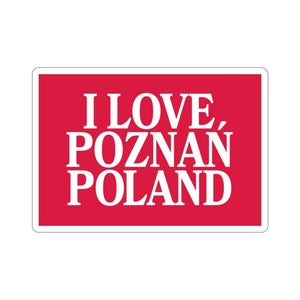 I Love Poznan Poland Sticker -  - Polish Shirt Store