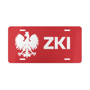 ZKI Surname Ending Vanity Plate - 12" × 6" - Polish Shirt Store