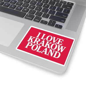 I Love Krakow Poland Sticker -  - Polish Shirt Store