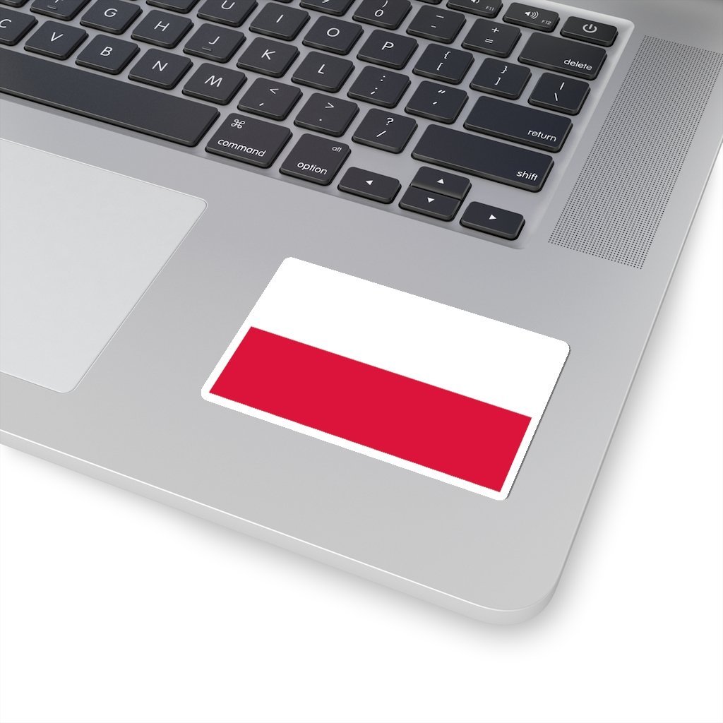 Polish Flag Stickers Paper products Printify   