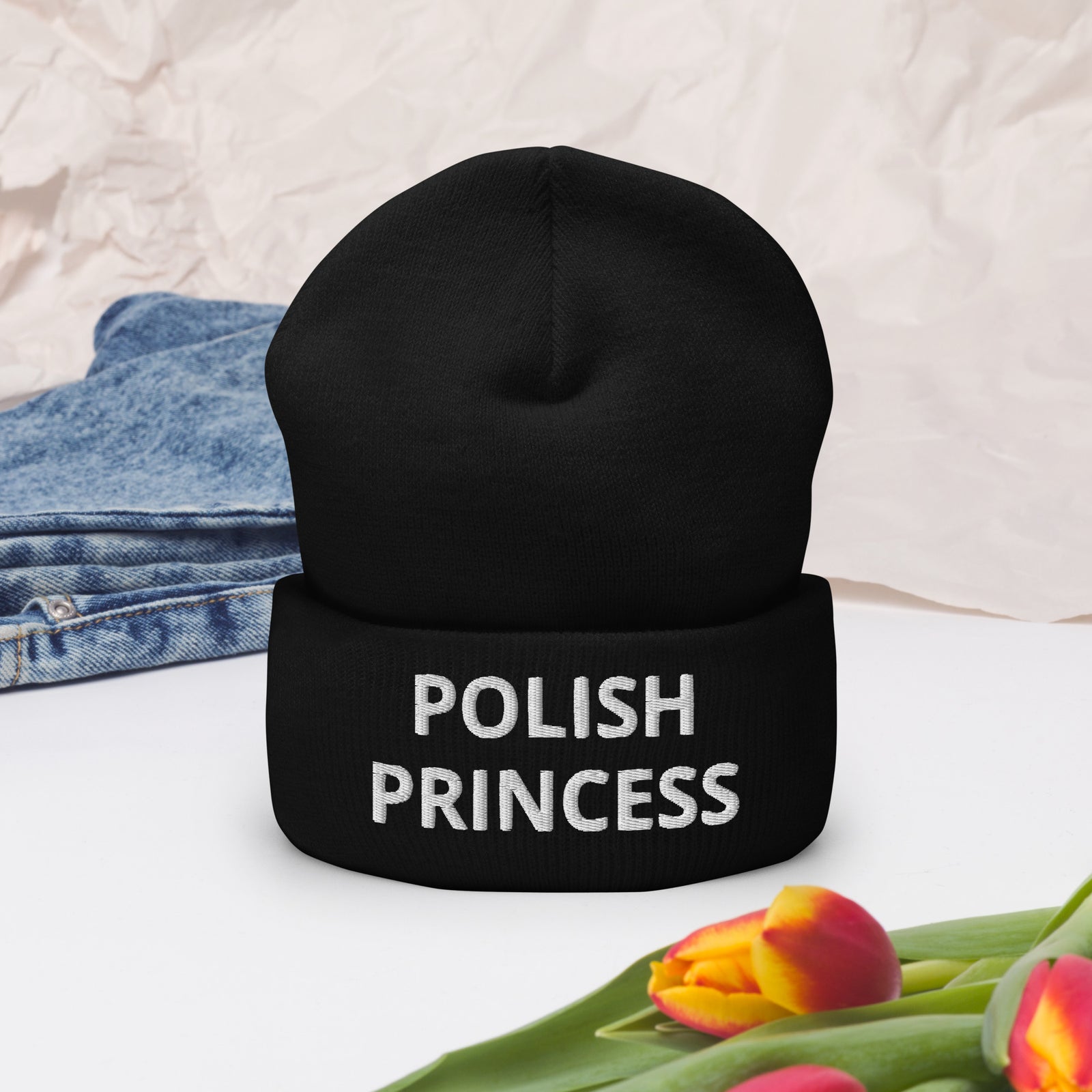 Polish Princess Cuffed Beanie  Polish Shirt Store   