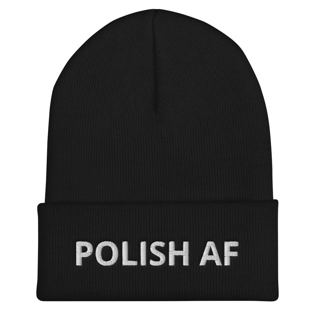 Polish AF Cuffed Beanie  Polish Shirt Store Black  