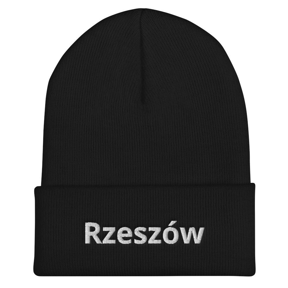 Rzeszow Poland Cuffed Beanie  Polish Shirt Store Black  