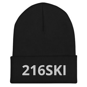216SKI Cleveland Ohio Cuffed Beanie - Black - Polish Shirt Store