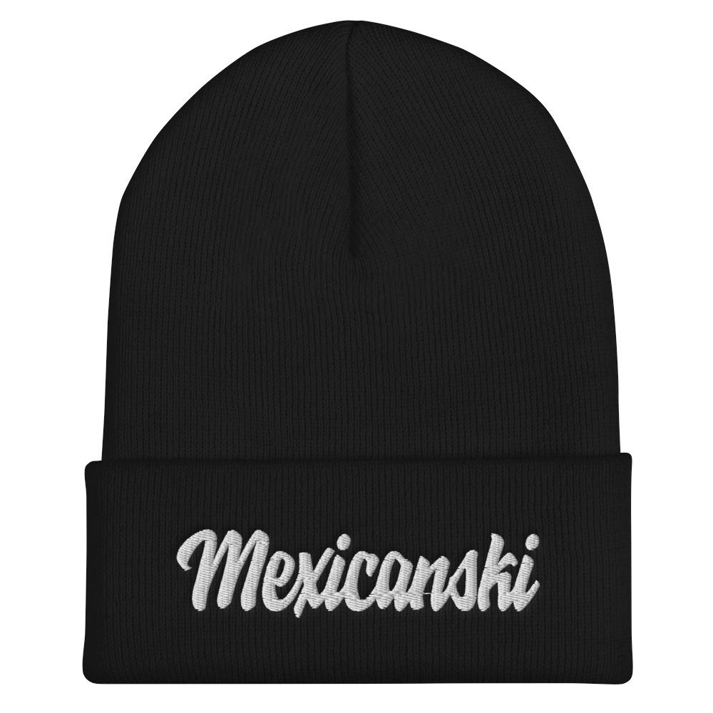 Mexicanski Cuffed Beanie  Polish Shirt Store Black  