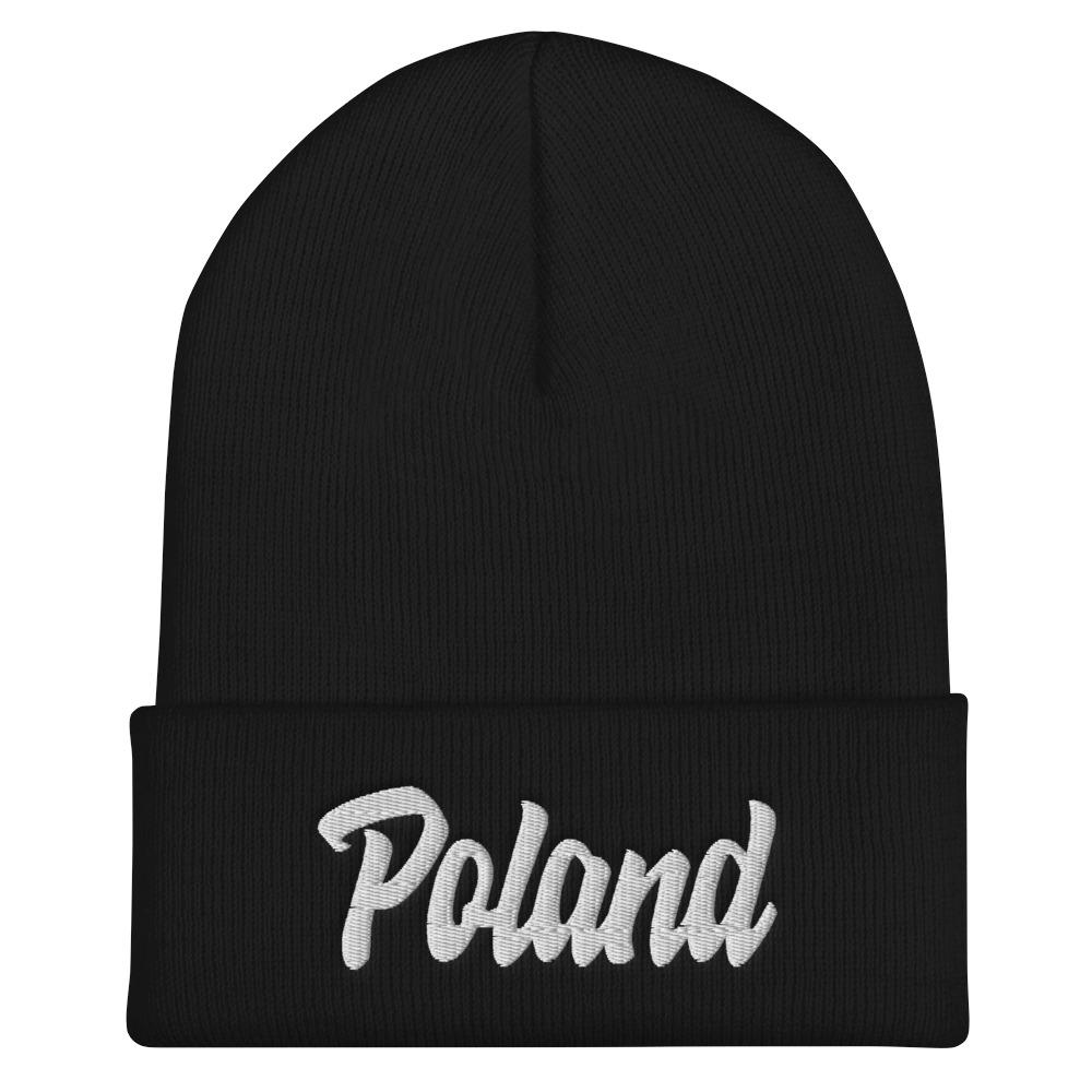 Poland Cuffed Beanie  Polish Shirt Store Black  