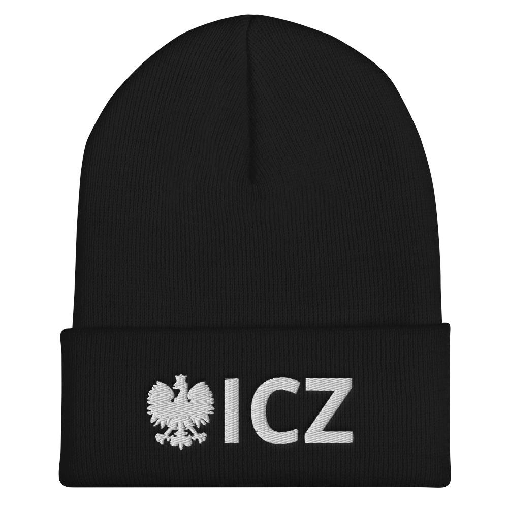 ICZ Cuffed Beanie  Polish Shirt Store Black  