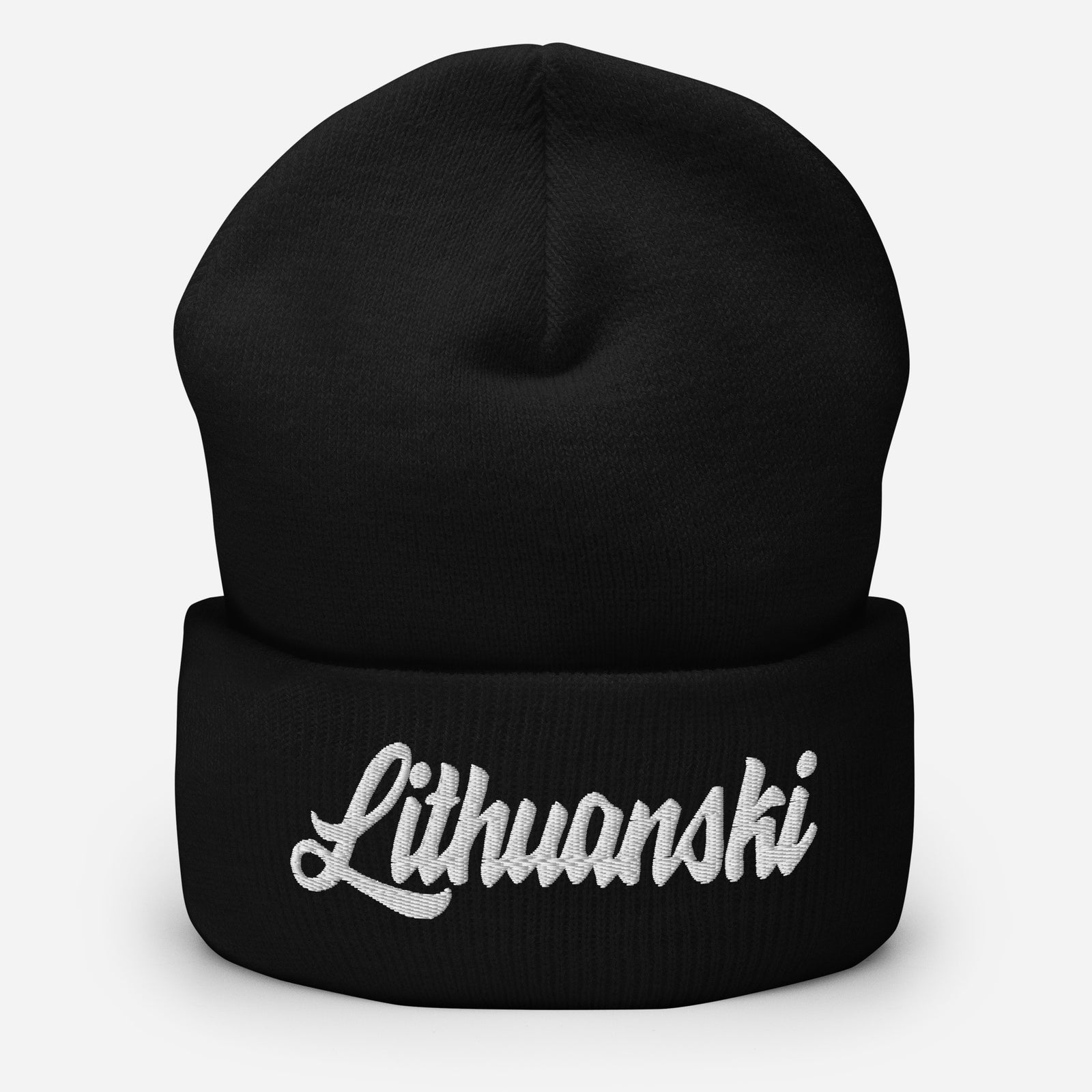 Lithuanski Cuffed Beanie  Polish Shirt Store Black  