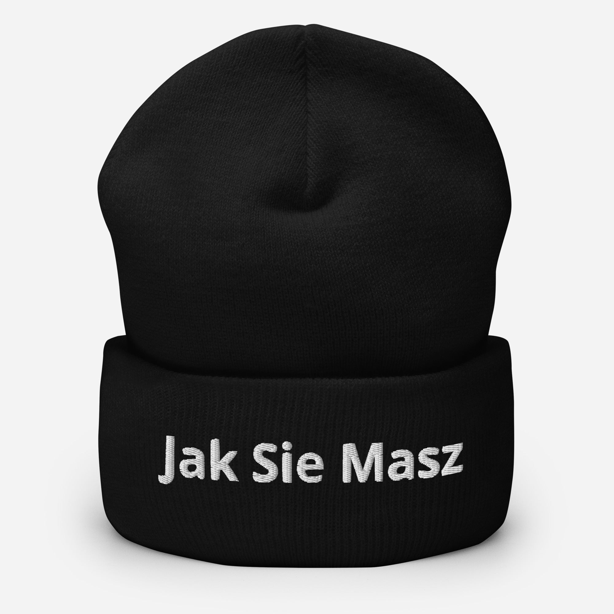 Jak Sie Masz Cuffed Beanie  Polish Shirt Store Black  