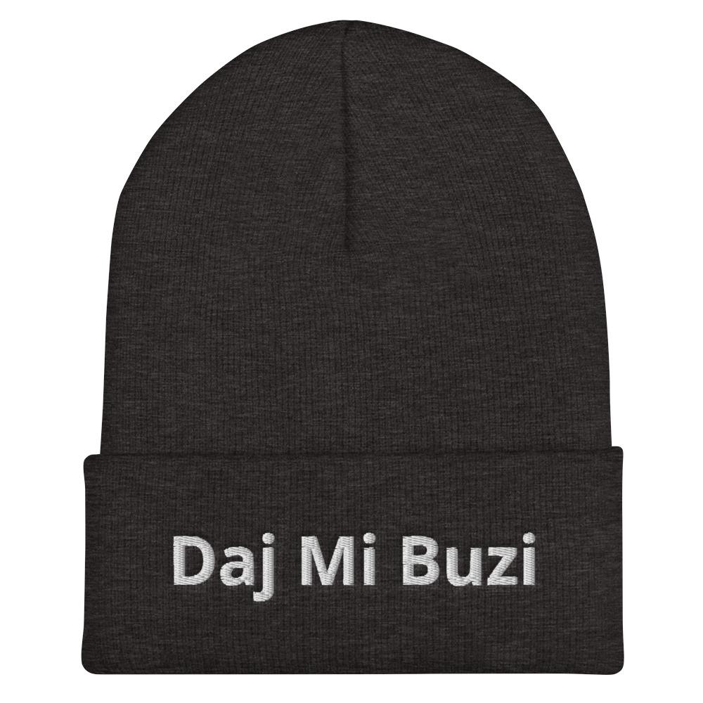 Daj Mi Buzi Cuffed Beanie  Polish Shirt Store Dark Grey  
