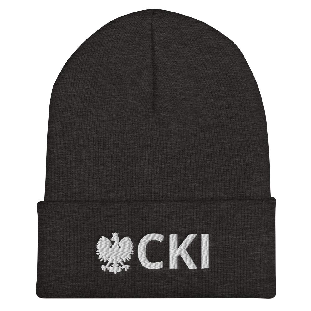 CKI Cuffed Beanie  Polish Shirt Store Dark Grey  