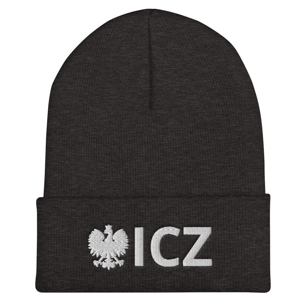 ICZ Cuffed Beanie  Polish Shirt Store Dark Grey  
