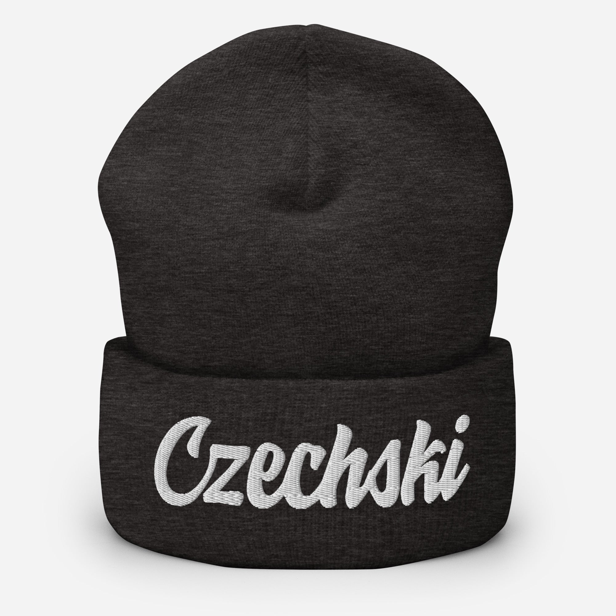 Czechski Cuffed Beanie  Polish Shirt Store Dark Grey  