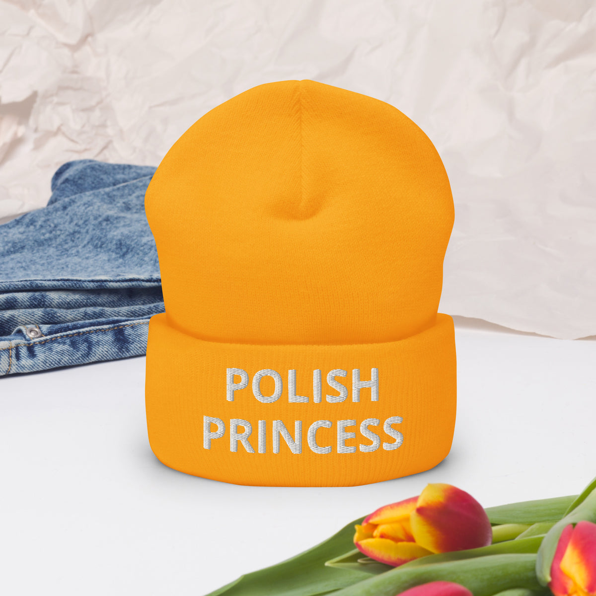 Polish Princess Cuffed Beanie  Polish Shirt Store   
